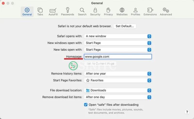Vào trang chủ mới cho trình duyệt Safari trên Mac.
