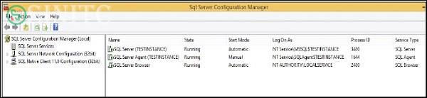 Khởi động thành công dịch vụ trong MS SQL Server