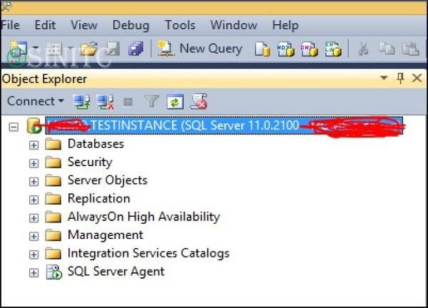 Bản TESTINSTANCE của SQL Server