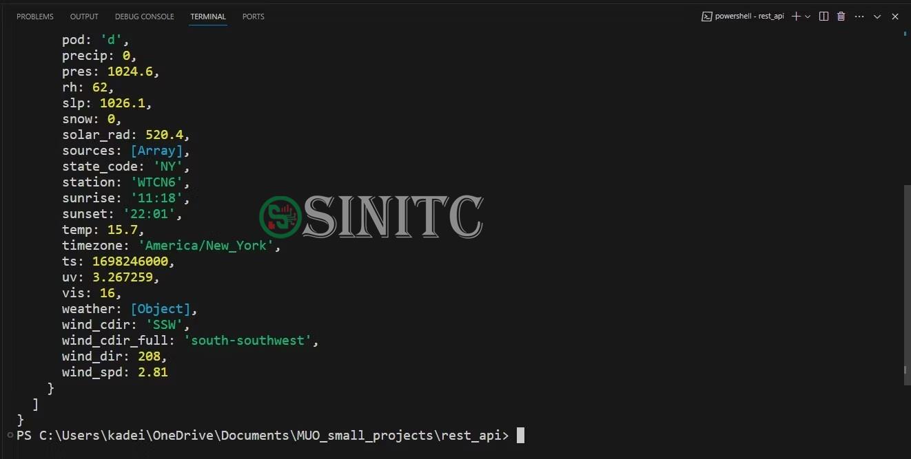 Phản hồi API thời tiết phần 2