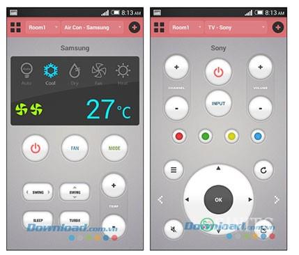 Ứng dụng ASmart Remote IR dành cho Android