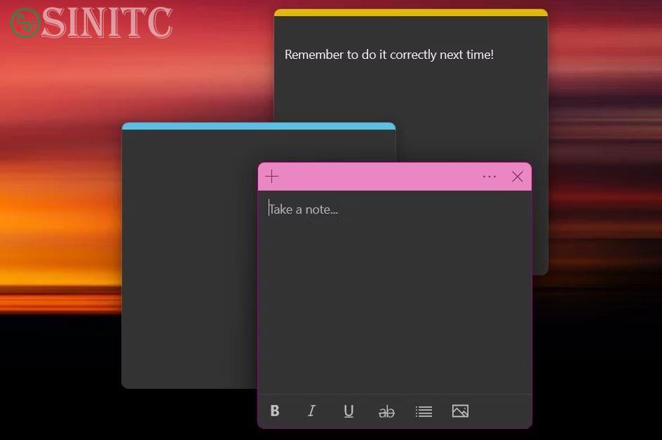 Sticky Notes trên PC Windows 11 