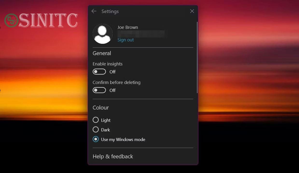 Cài đặt đăng nhập Windows 11 Sticky Notes