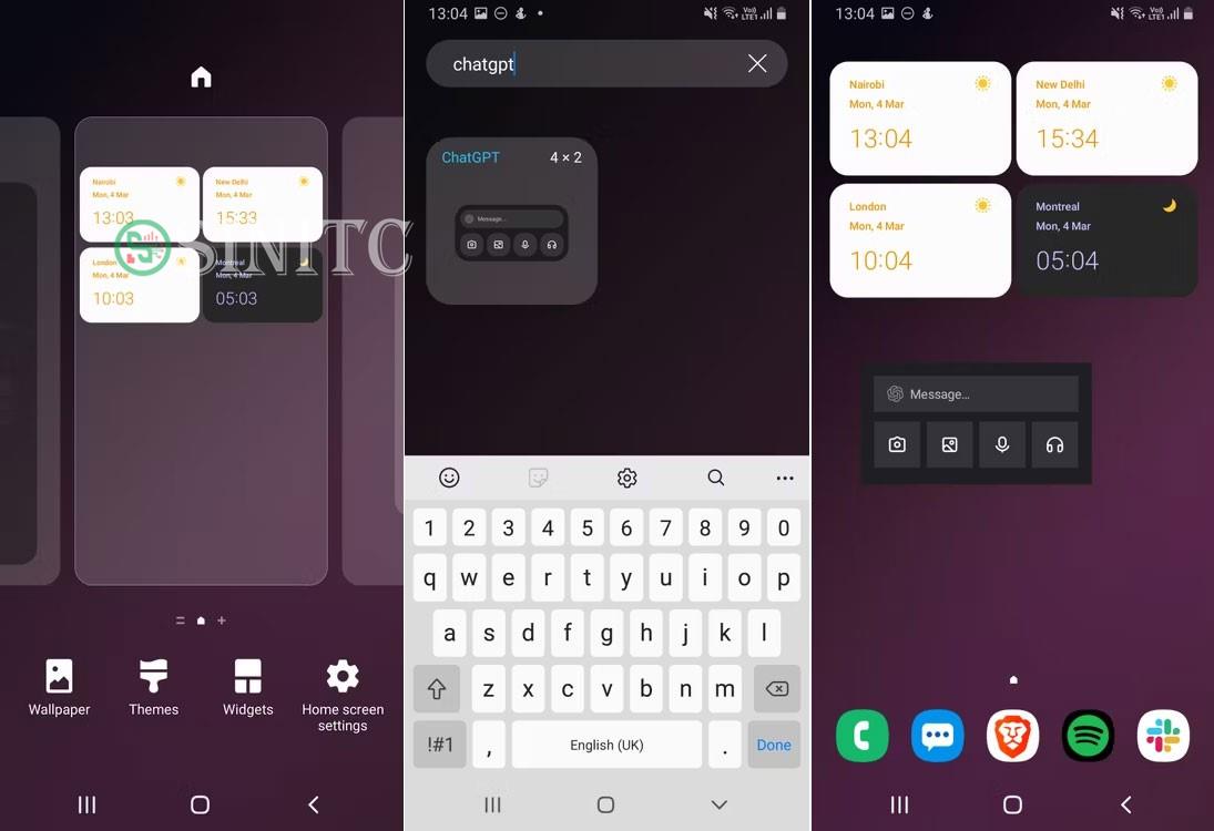 Thêm widget ChatGPT vào màn hình chính Android 