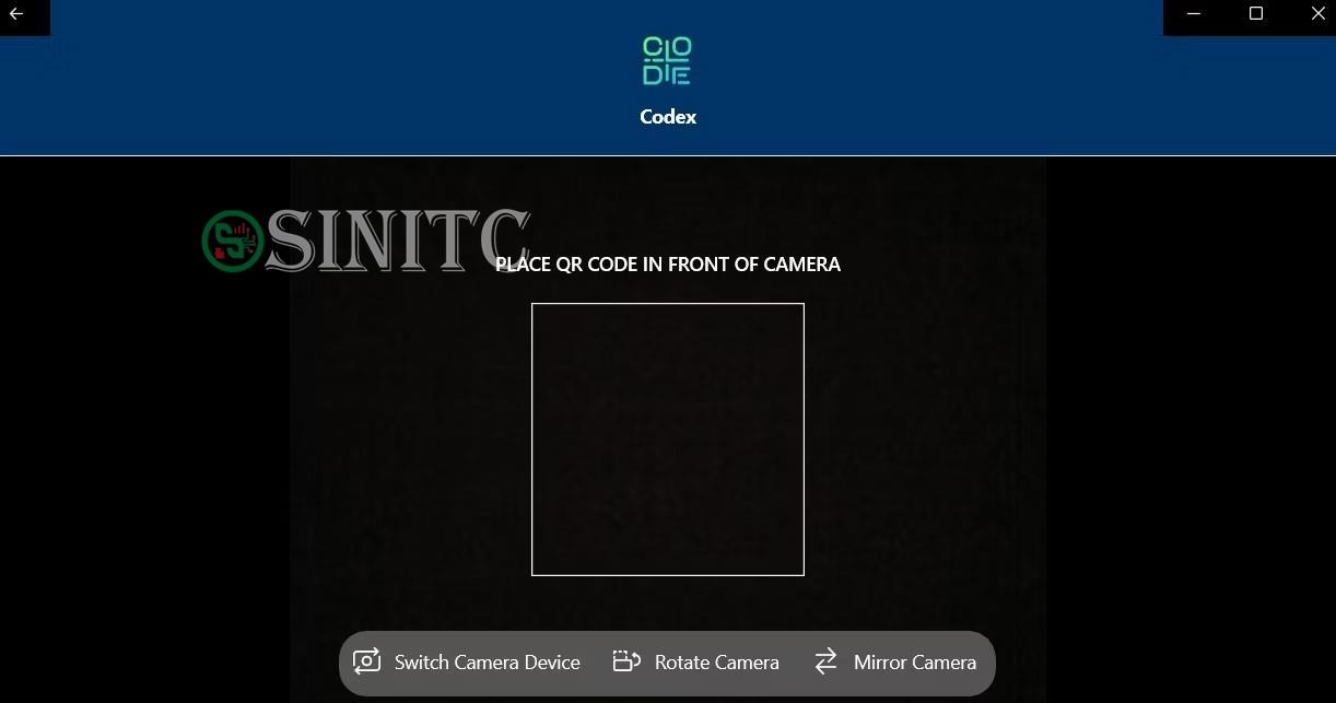 Quét mã QR trong ứng dụng Codex trên Windows