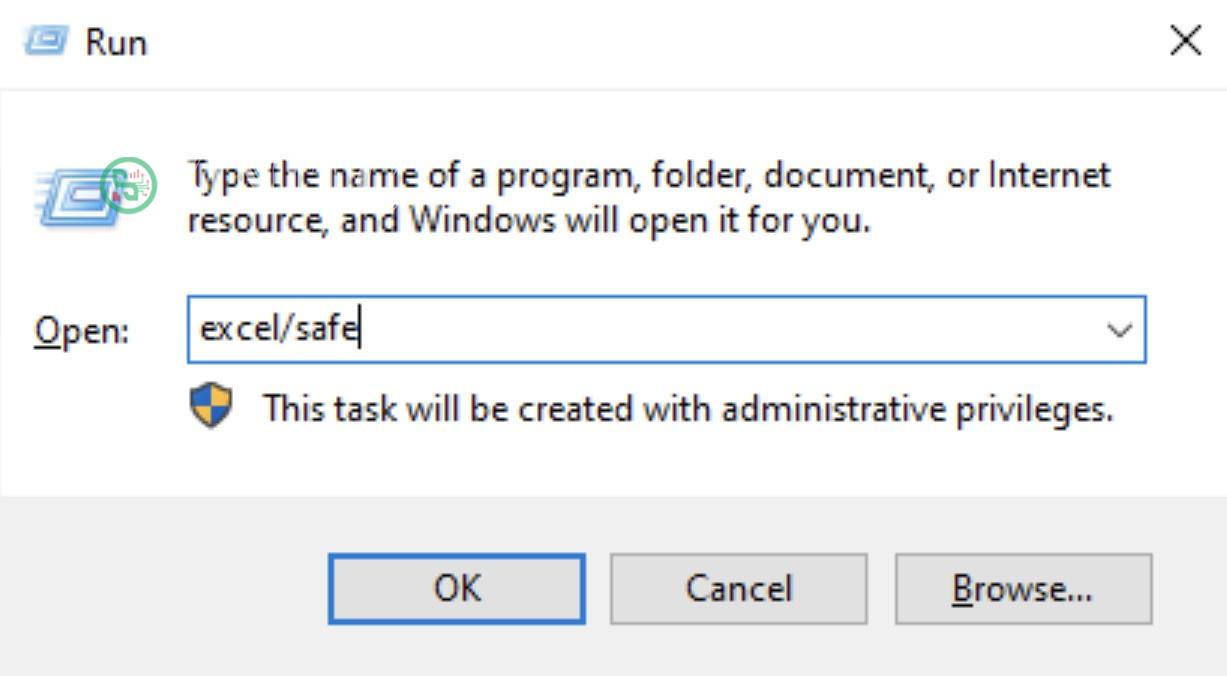 Vào Safe Mode của Excel