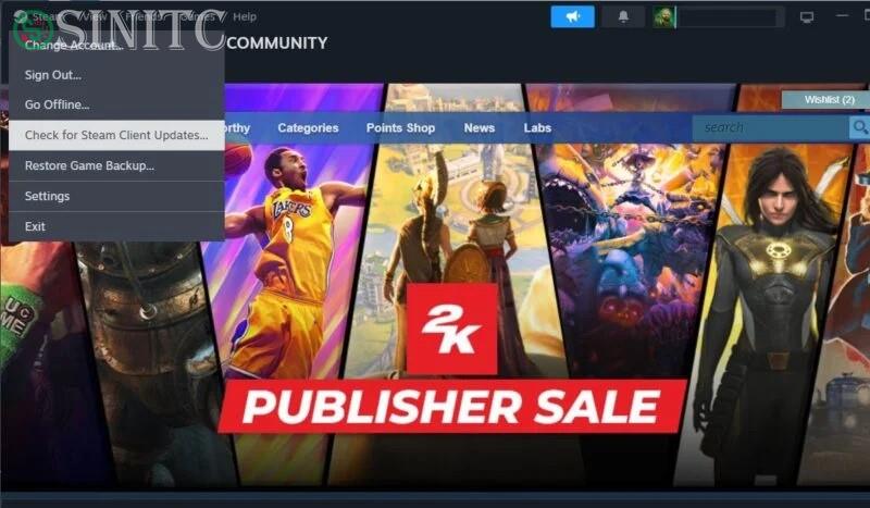 Cập nhật Steam client