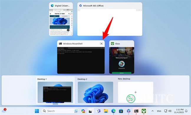 Cách đóng ứng dụng từ Task View