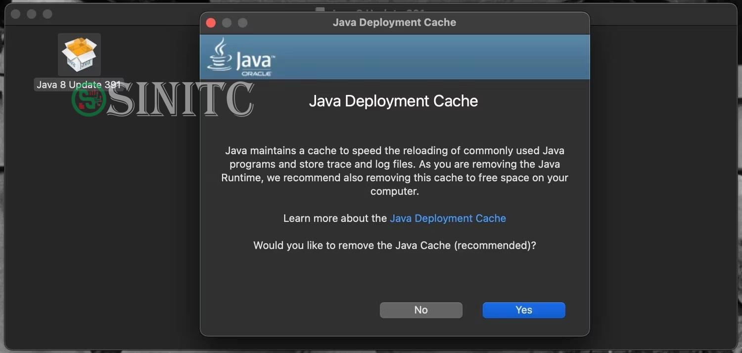 Cửa sổ xóa cache Java