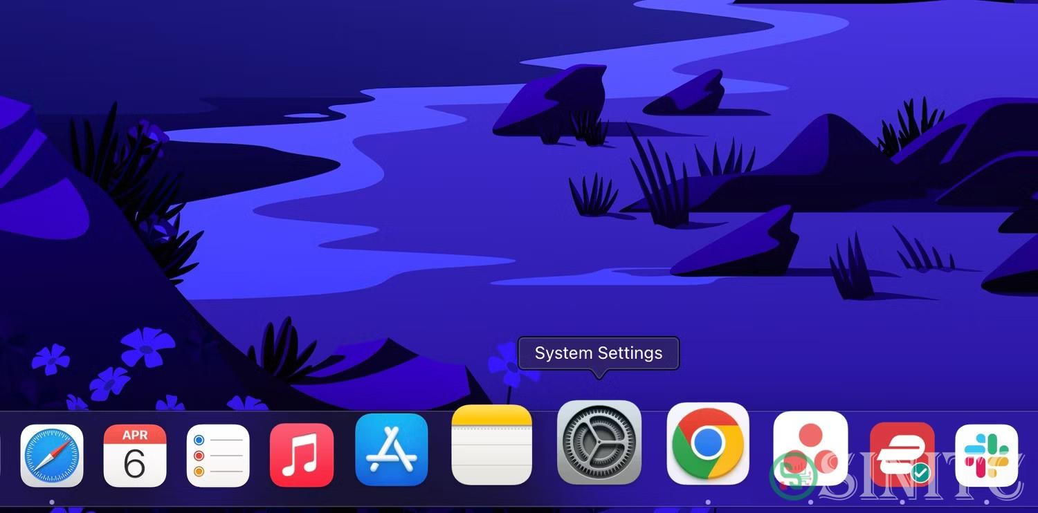 System Settings trong Dock