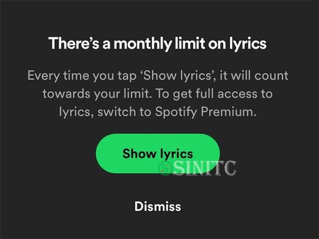 Cảnh báo của Spotify