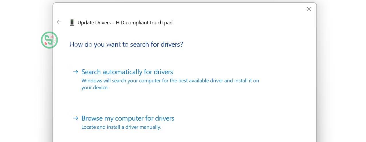Chọn Browse my computer for drivers để cập nhật driver touchpad theo cách thủ công.