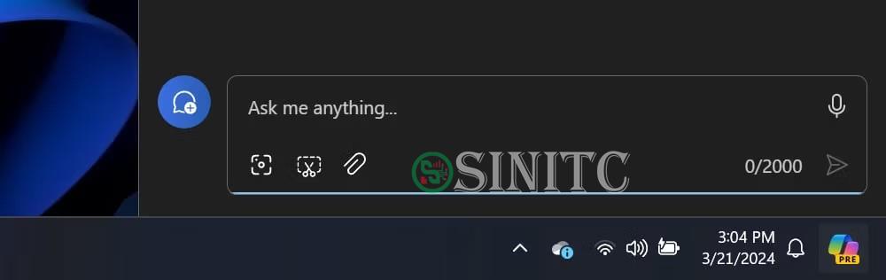 Prompt của Copilot trên Windows 11