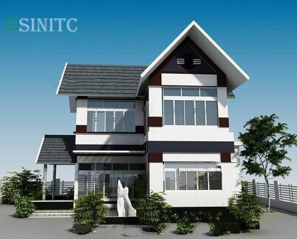 Nhà chữ L 2 tầng được thiết kế độc đáo