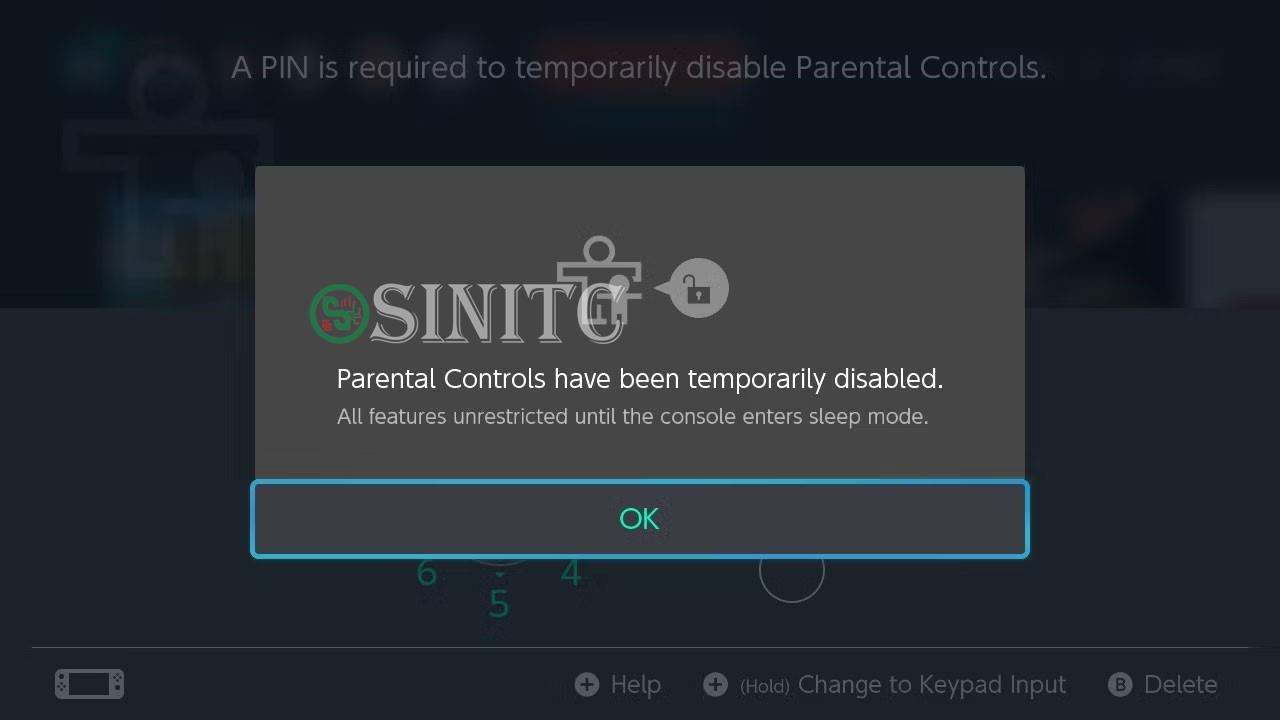 Vô hiệu hóa mật mã kiểm soát của phụ huynh Nintendo Switch