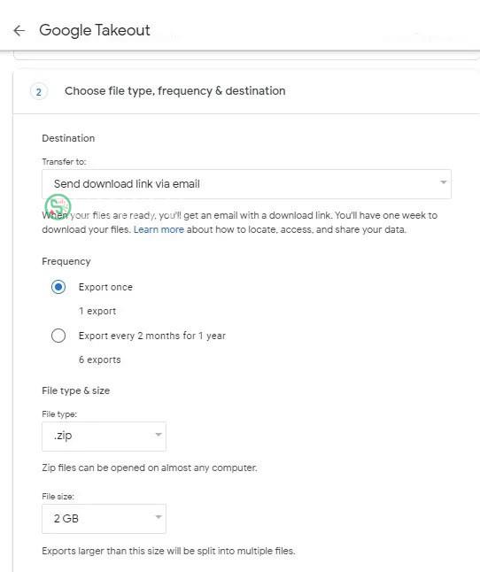 Sử dụng Google Takeout để sao lưu dữ liệu Google một lần.