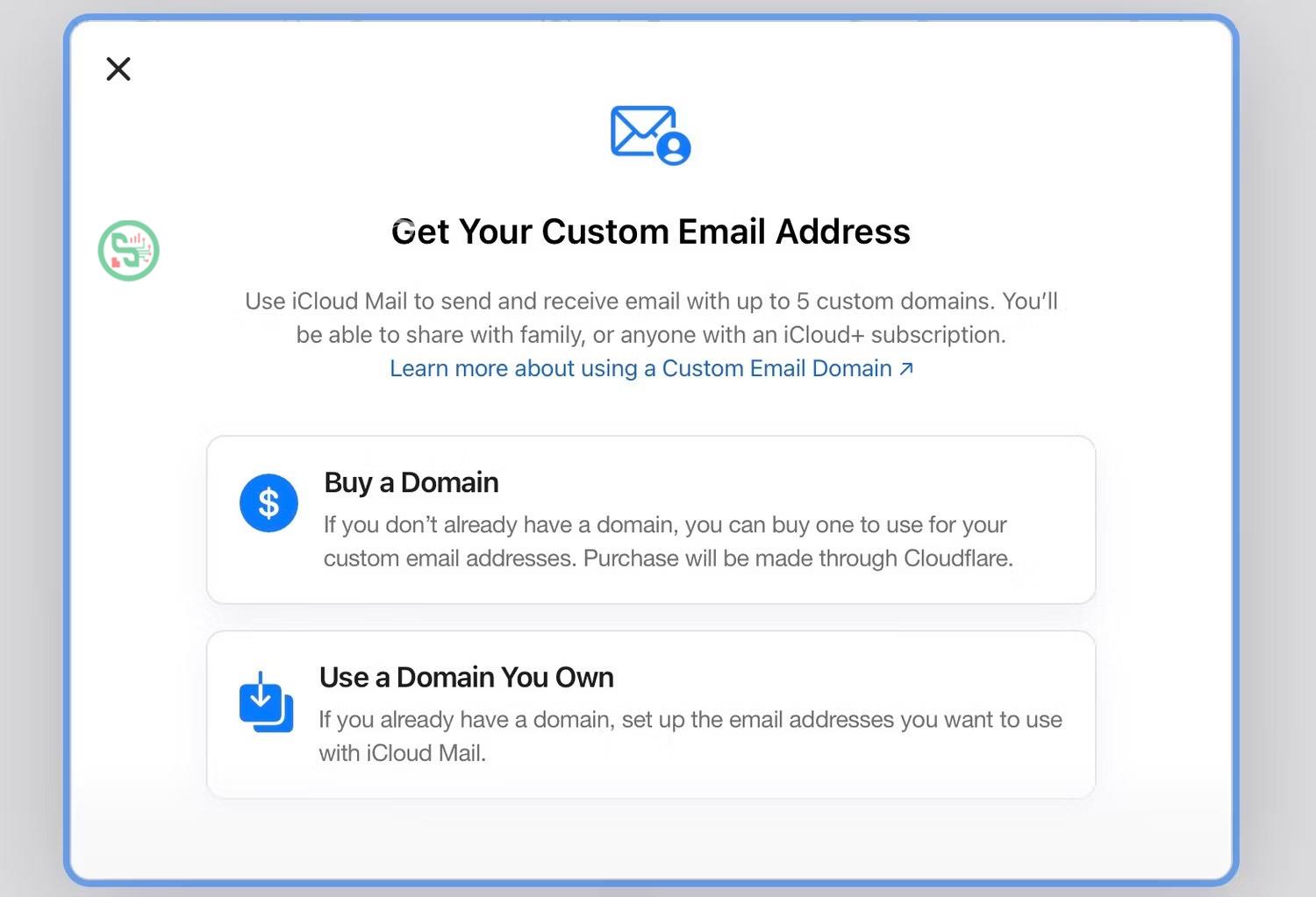 Nhận địa chỉ email tùy chỉnh cho iCloud+ trên máy Mac