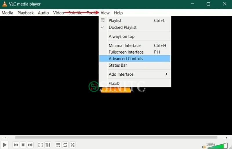 Kích hoạt Advanced Controls trong VLC.