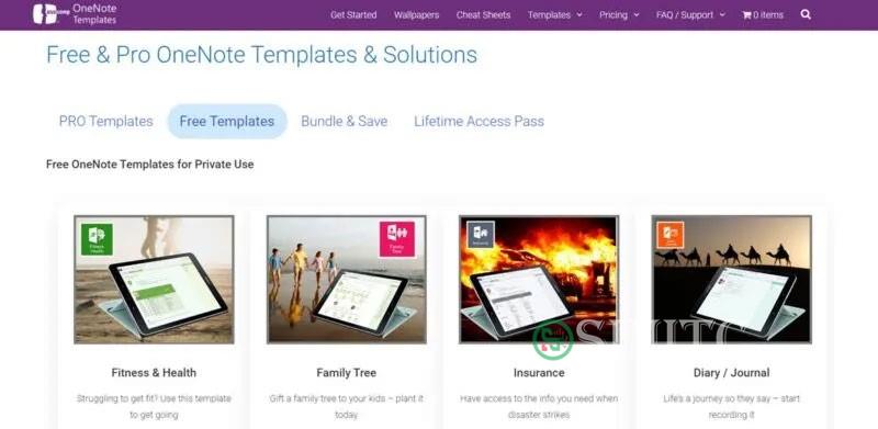 Template Onenote miễn phí của Auscomp