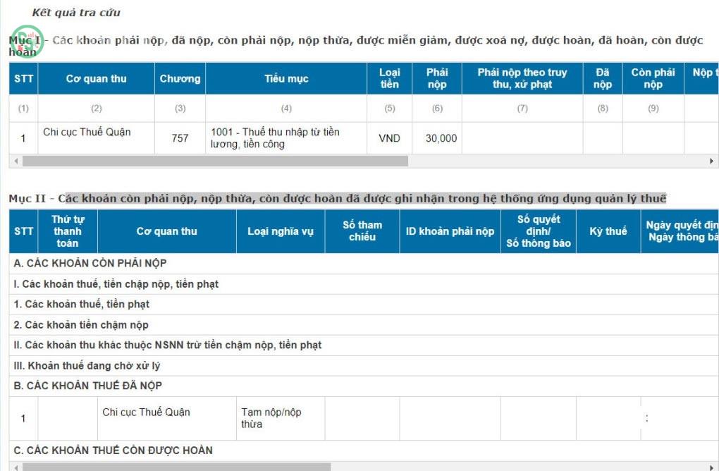 Kiểm tra nợ thuế trên web Tổng cục Thuế 