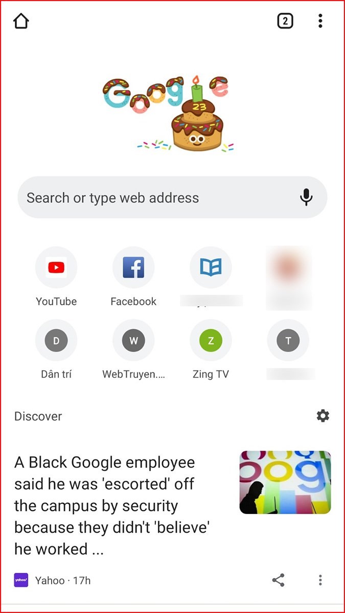 Và đây là kết quả sau khi tắt chế độ Dark Mode Chrome trên Android