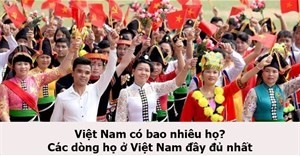 Việt nam có bao nhiêu họ? các dòng họ ở việt nam đầy đủ nhất?