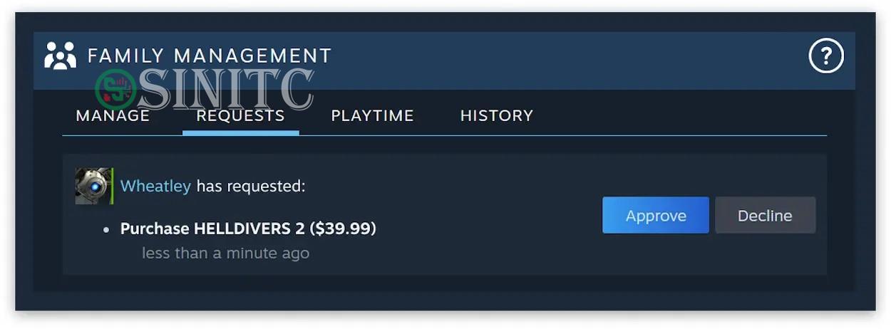 Tính năng mua hàng của phụ huynh trên Steam