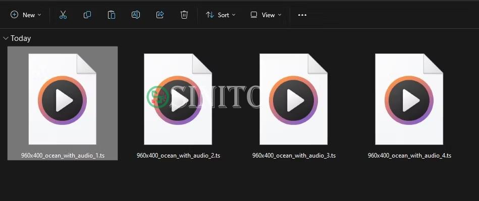 File video TS trong Windows Explorer