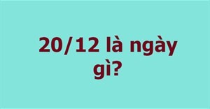 20/12 là ngày gì?