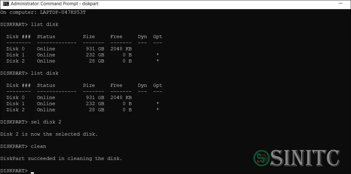 Dọn dẹp SSD bằng Command Prompt