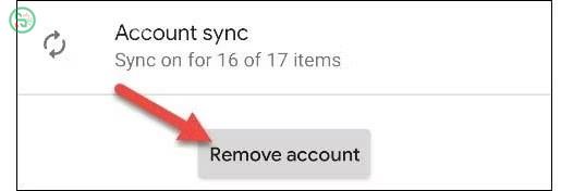 Nhấn vào "Remove Account” 
