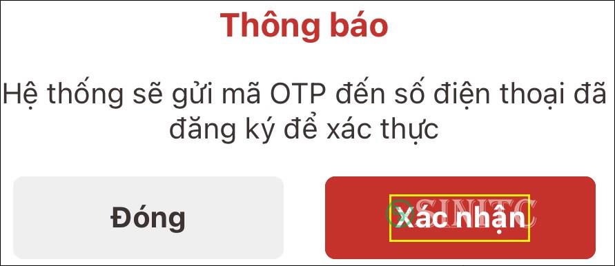 Gửi mã OTP lấy lại passcode VNeID