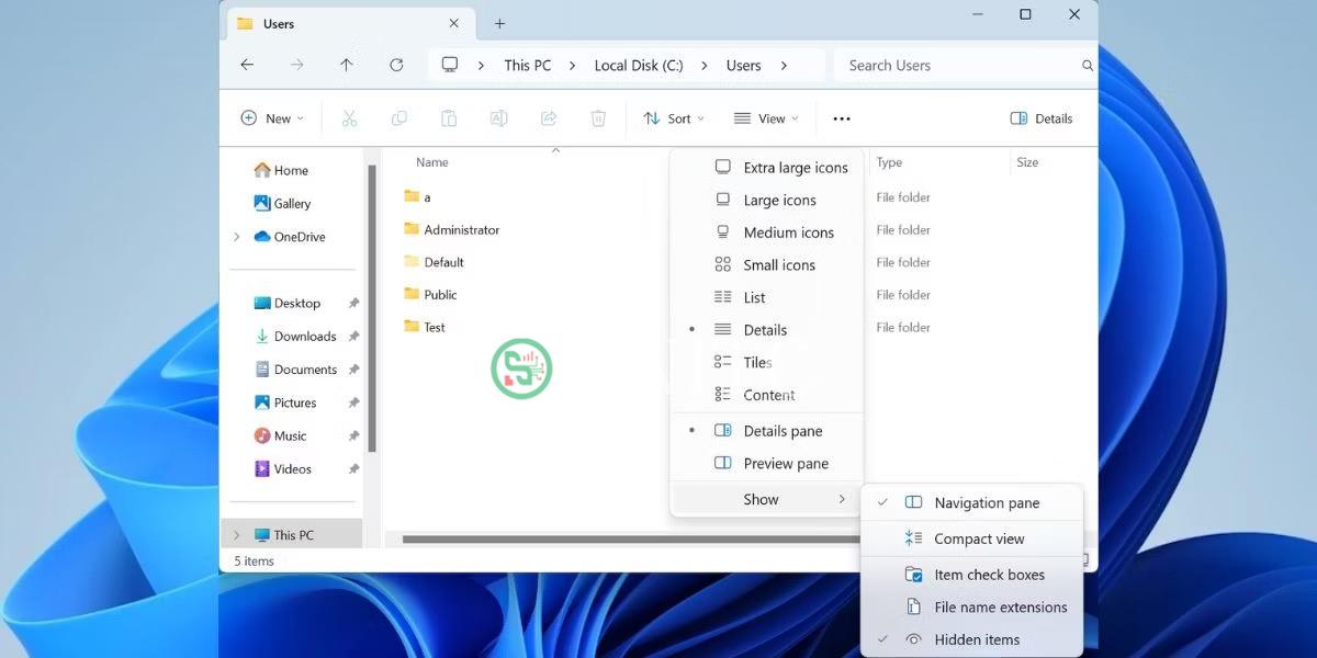 Xem các mục ẩn trong File Explorer