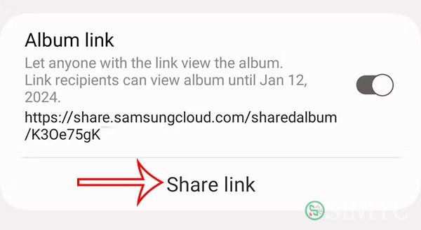 Link album chia sẻ trên Samsung