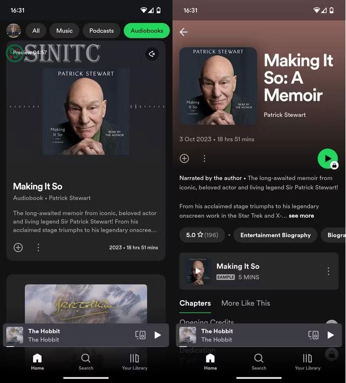Audiobook cho người dùng Spotify Premium