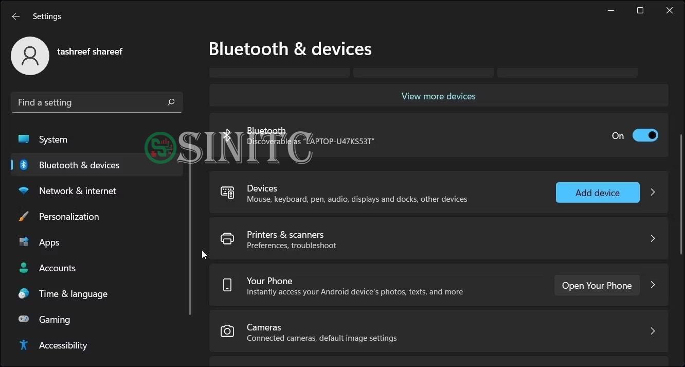 Cài đặt Printers & scanners trong ứng dụng Settings Windows 11