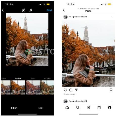 Một bức ảnh được đăng trên Instagram với bộ lọc Ludwig