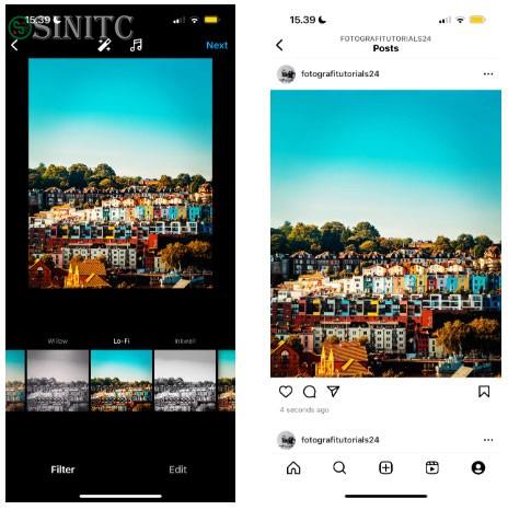 Một bức ảnh đã áp dụng bộ lọc Lo-Fi Instagram