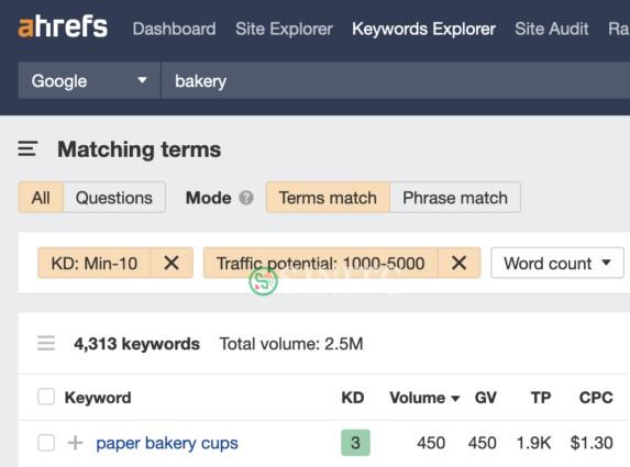 Tìm chủ đề có độ khó thấp trong Keywords Explorer