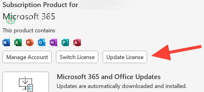 Update tài khoản Microsoft Office 365