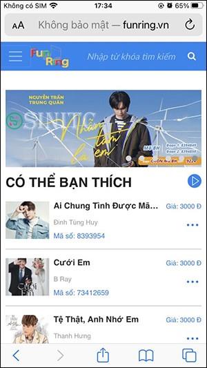 Hủy nhạc chờ MobiFone trên website