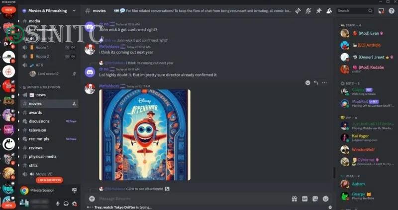 Movies & Filmmaking trên Discord.