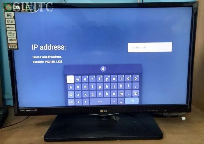 Nhập địa chỉ IP tĩnh vào cài đặt WiFi TV của bạn.