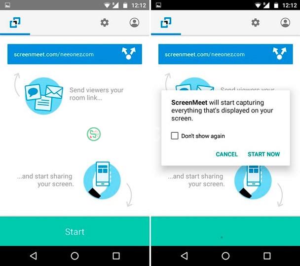 Sử dụng ScreenMeet để chia sẻ màn hình Android