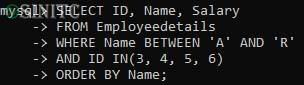 BETWEEN trong SQL Server