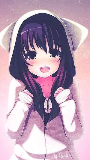 wallpaper anime girl cute fullhd