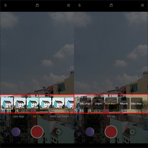 Chọn hiệu ứng video trên Xiaomi Redmi 10
