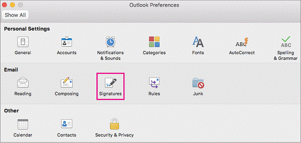 Tạo chữ ký trong Outlook trên Macbook  3
