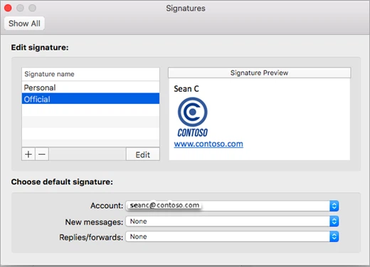Tạo chữ ký trong Outlook trên Macbook  6
